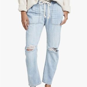 One Teaspoon Women's Shabbies Drawstring Boyfriend Jeans